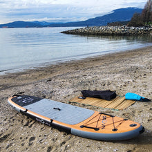 Load image into Gallery viewer, GRUVN  Inflatable Paddle Board Package SUP 11' All Around Paddle Board Wood Design Round Nose  iSUP