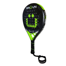 Load image into Gallery viewer, GRUVN Padel Racket Teardrop Shape 12K Carbon Fiber Pop Tennis Racket IBEX 1.0 12K Green Smile