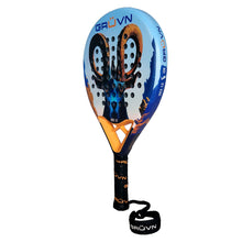 Load image into Gallery viewer, GRUVN Padel Racket Teardrop Shape 12K Carbon Fiber Pop Tennis Racket IBEX 1.0 12K Stonk Blue Orange