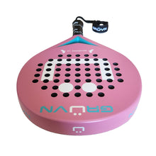 Load image into Gallery viewer, GRUVN Padel Racket Round Shape Carbon Pop Tennis Racket WALLCREEPER 1.0 Carbon Pink Smile