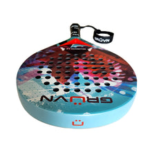 Load image into Gallery viewer, GRUVN Padel Racket Round Shape Carbon Pop Tennis Racket WALLCREEPER 1.0 Carbon Red Wing