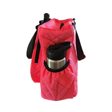 Load image into Gallery viewer, GRUVN pickleball tote bag water bottle holder women's racket racquet bag pink