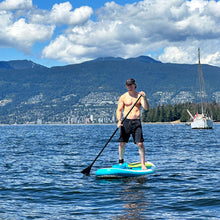 Load image into Gallery viewer, Inflatable Paddle Board SUP Package blue green10'6 x 33 All Around Round Nose  iSUP GRUVN