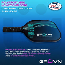 Load image into Gallery viewer, Pickleball Paddle Graphite USAPA Approved GRUVN Gripper-G 3D grip