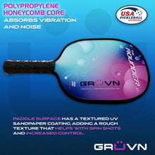 Load image into Gallery viewer, Pickleball paddle graphite round 16mm GRUVN Rounder-G16