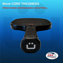 Load image into Gallery viewer, Round T700 Raw Carbon Fiber Pickleball Paddle Red GRUVN RAW-16R with cover