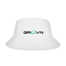 Load image into Gallery viewer, GRÜVN Bucket Hat - Black & Teal Blue Logo (3 Colors) - white