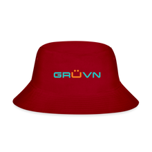 Load image into Gallery viewer, GRÜVN Bucket Hat - Teal Blue & Orange Logo (5 Colors) - red