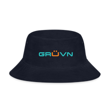 Load image into Gallery viewer, GRÜVN Bucket Hat - Teal Blue & Orange Logo (5 Colors) - navy