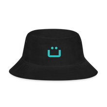 Load image into Gallery viewer, GRÜVN Bucket Hat - Teal Blue & Smile (5 Colors) - black