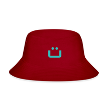 Load image into Gallery viewer, GRÜVN Bucket Hat - Teal Blue & Smile (5 Colors) - red