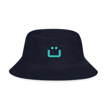 Load image into Gallery viewer, GRÜVN Bucket Hat - Teal Blue & Smile (5 Colors) - navy