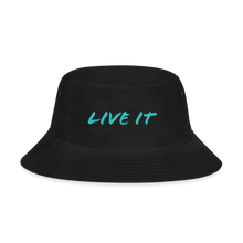 Load image into Gallery viewer, GRÜVN Bucket Hat - LIVE IT - Teal Blue (5 Colors) - black