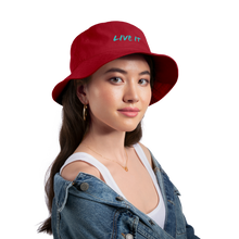 Load image into Gallery viewer, GRÜVN Bucket Hat - LIVE IT - Teal Blue (5 Colors) - red
