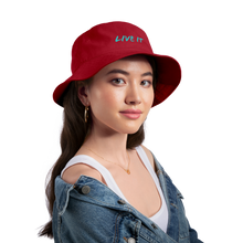 Load image into Gallery viewer, GRÜVN Bucket Hat - LIVE IT - Teal Blue (5 Colors) - red