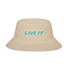 Load image into Gallery viewer, GRÜVN Bucket Hat - LIVE IT - Teal Blue (5 Colors) - cream
