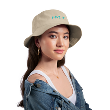 Load image into Gallery viewer, GRÜVN Bucket Hat - LIVE IT - Teal Blue (5 Colors) - cream
