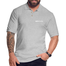 Load image into Gallery viewer, GRÜVN Men's Pique Polo Shirt - 3 Colors - heather gray