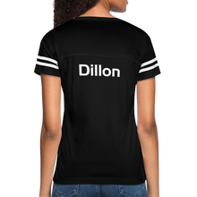 Load image into Gallery viewer, GRÜVN Women’s Vintage Sport T-Shirt - Dillon on back - black/white