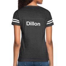 Load image into Gallery viewer, GRÜVN Women’s Vintage Sport T-Shirt - Dillon on back - vintage smoke/white