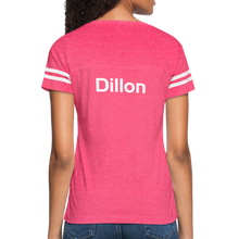 Load image into Gallery viewer, GRÜVN Women’s Vintage Sport T-Shirt - Dillon on back - vintage pink/white