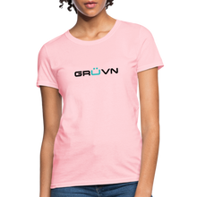 Load image into Gallery viewer, GRÜVN Women's T-Shirt - Black & Blue logo (10 Colors) - pink