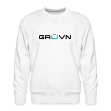 Load image into Gallery viewer, GRÜVN Men’s Premium Sweatshirt - Black &amp; Blue Logo (3 Colors) - white
