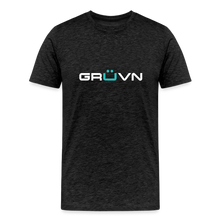 Load image into Gallery viewer, GRÜVN Men's Premium T-Shirt - White & Blue Logo (9 colors) - charcoal grey