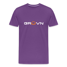 Load image into Gallery viewer, GRÜVN Men's Premium T-Shirt - White & Orange Logo (12 colors) - purple