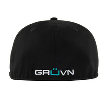 Load image into Gallery viewer, GRUVN black fitted hat cap