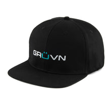 Load image into Gallery viewer, GRUVN black fitted hat cap