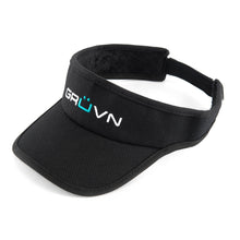 Load image into Gallery viewer, Black GRUVN visor for women and men
