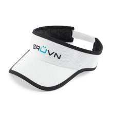 Load image into Gallery viewer, GRUVN visor for women and men white with black trim