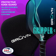 Load image into Gallery viewer, Pickleball Paddle Graphite USAPA Approved GRÜVN Gripper-G Blue Spiral
