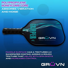 Load image into Gallery viewer, Pickleball Paddle Graphite polypropylene core GRUVN  Gripper-G16 USAPA Approved
