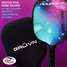 Load image into Gallery viewer, GRUVN Pickleball paddle graphite round 16mm Rounder-G16