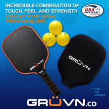 Load image into Gallery viewer, Pickleball paddle T700 Raw Carbon fiber 13mm standard shape GRUVN RAW-13S