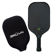 Load image into Gallery viewer, Elongated pickleball paddle T700 Raw Carbon Fiber GRUVN RAW-16E green
