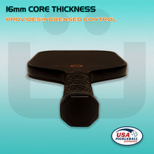 Load image into Gallery viewer, PIckleball paddle raw carbon fiber GRUVN hybrid orange