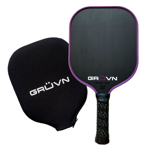 PIckleball paddle raw carbon fiber GRUVN RAW-16S purple
