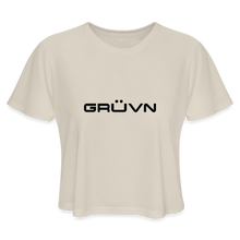 Load image into Gallery viewer, GRÜVN Women&#39;s Cropped T-Shirt - Black - dust
