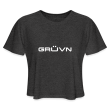 Load image into Gallery viewer, GRÜVN Women's Cropped T-Shirt - White - deep heather