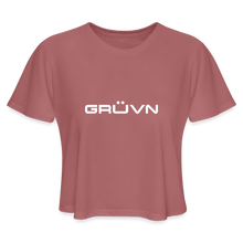 Load image into Gallery viewer, GRÜVN Women's Cropped T-Shirt - White - mauve