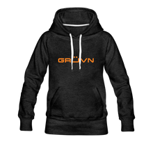 Load image into Gallery viewer, GRÜVN Women’s Premium Hoodie - Orange - charcoal gray
