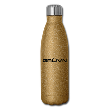 Load image into Gallery viewer, GRÜVN Insulated Stainless Steel Water Bottle - Black Logo (5 Styles) - gold glitter