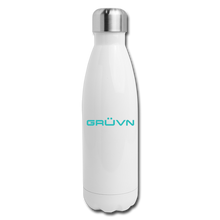Load image into Gallery viewer, GRÜVN Insulated Stainless Steel Water Bottle - Blue Logo (5 Styles) - white