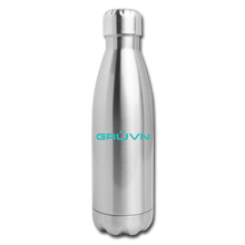 Load image into Gallery viewer, GRÜVN Insulated Stainless Steel Water Bottle - Blue Logo (5 Styles) - silver