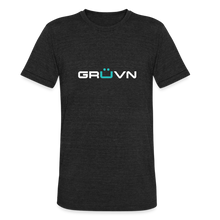 Load image into Gallery viewer, GRÜVN Unisex Tri-Blend T-Shirt - White & Blue - heather black