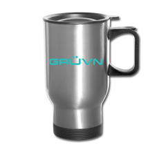 Load image into Gallery viewer, GRÜVN Travel Mug - Blue - silver