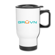 Load image into Gallery viewer, GRÜVN Travel Mug - Blue & Orange - white